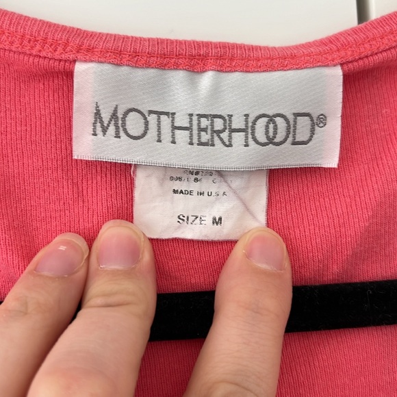 Motherhood Maternity 100% Cotton Coral/Pink T-Shirt Size Medium - Picture 4 of 5